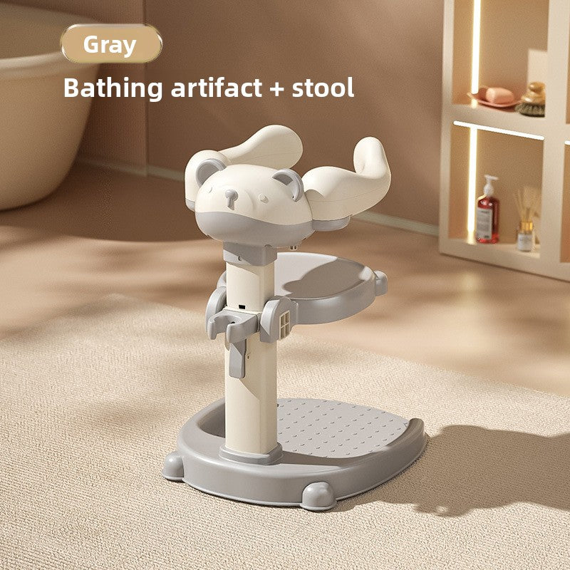 Adjustable Height Baby Standing Bath Tub