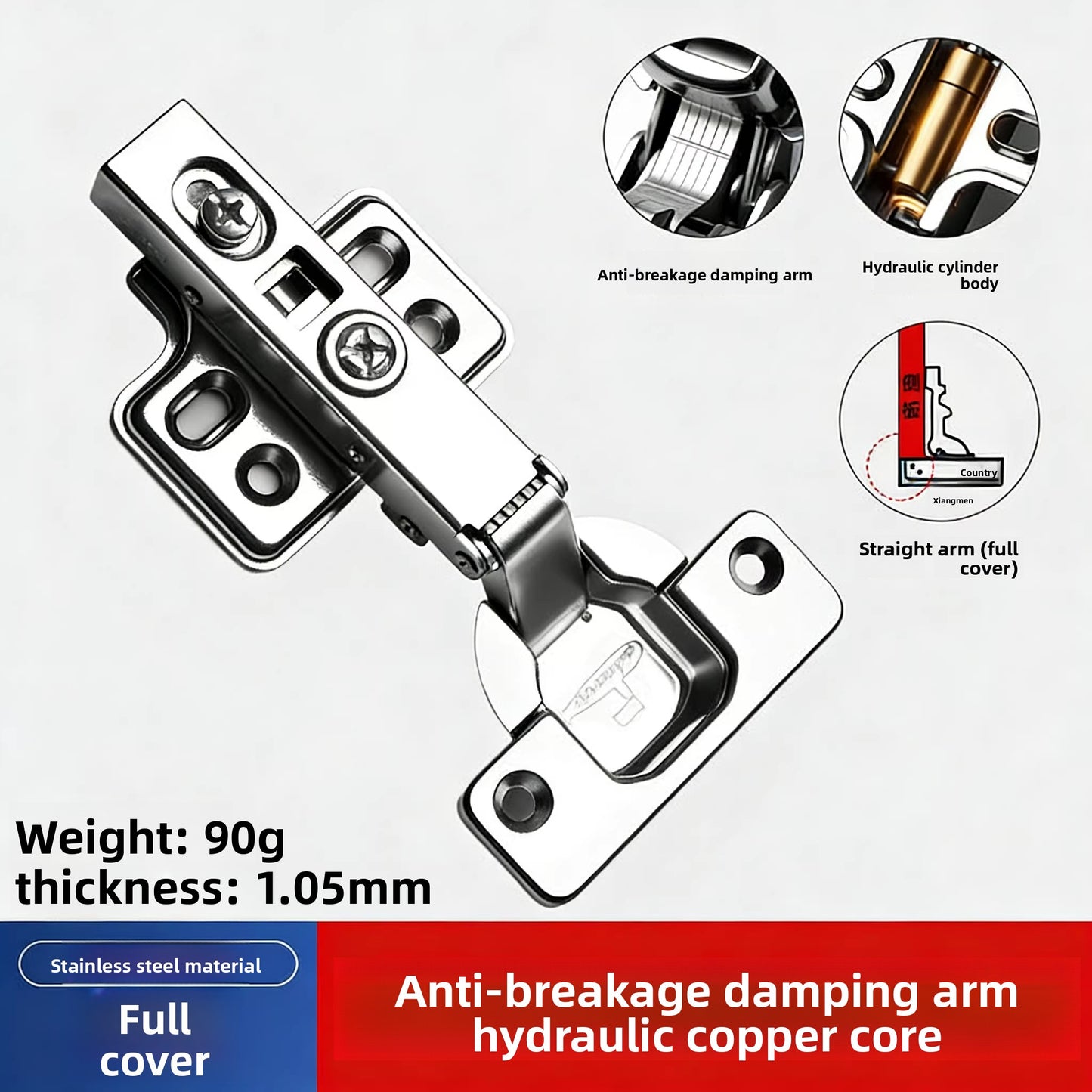 Stainless Steel Hydraulic Damping Cabinet Hinges