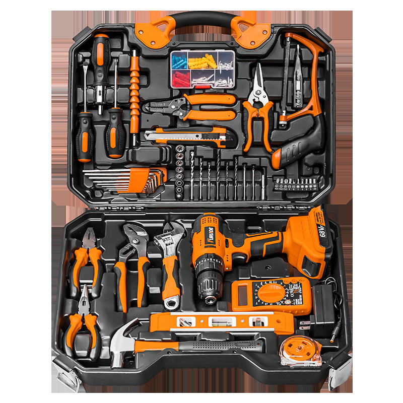 Electric drill set tool box