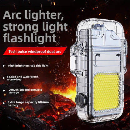 Multifunctional Arc Lighter Keychain with Flashlight and Charger
