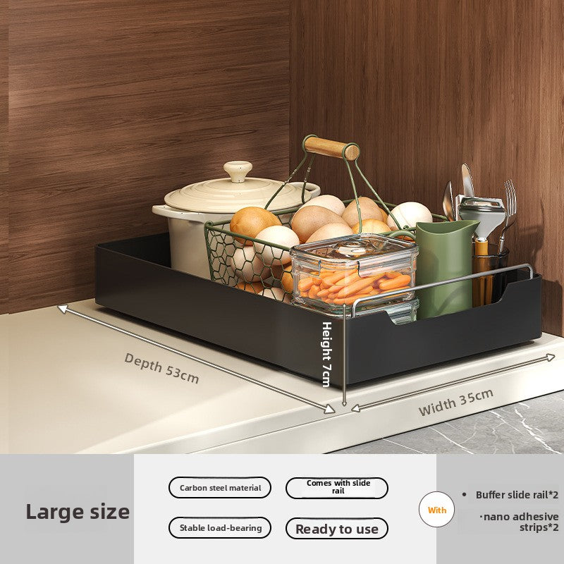 Pull-out Kitchen Cabinet Storage Drawer Organizer