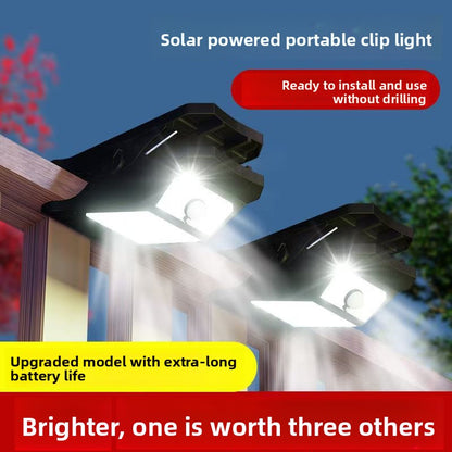 Solar Induction Clip Light for Outdoor Garden