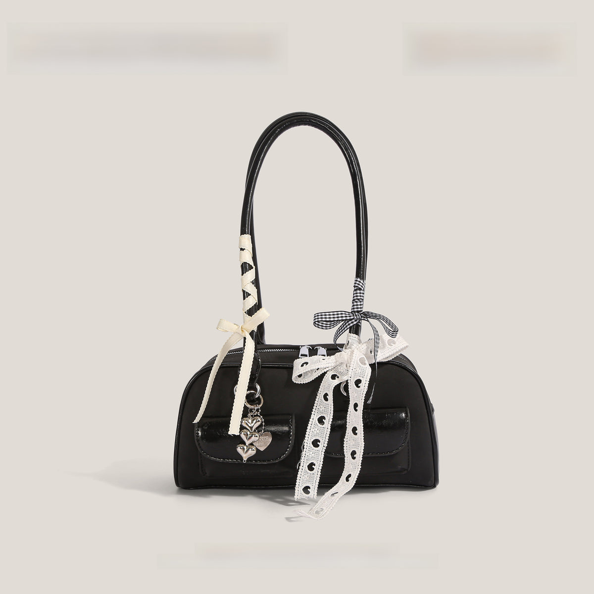 Tote Bag with Silk Scarf Pendant
