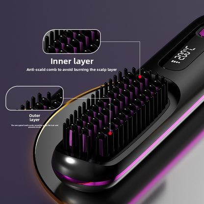 Portable straightening and curling comb