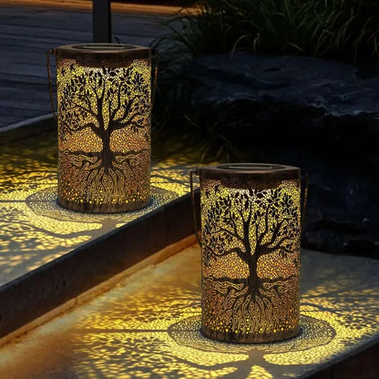 Solar Powered Tree Projection Garden Light