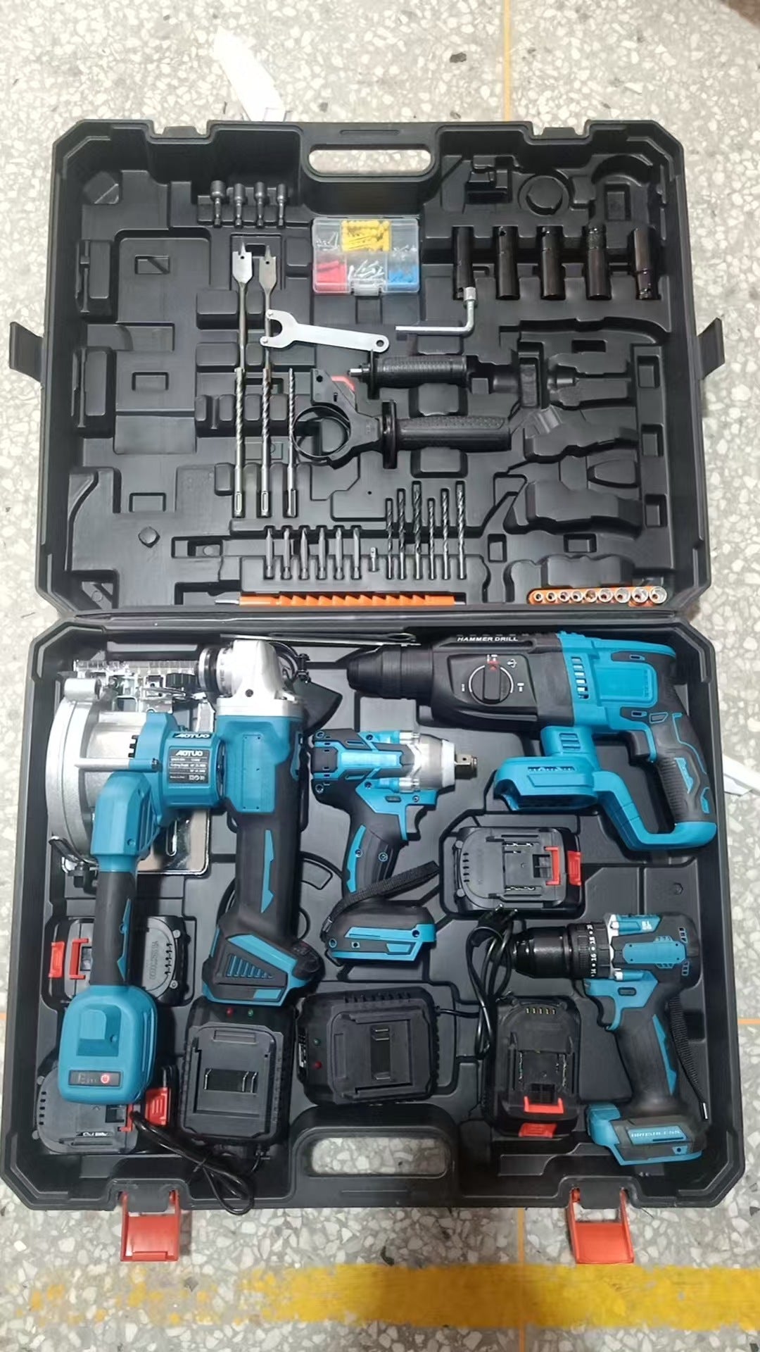 Brushless Lithium Power Tool Set with Multiple Attachments