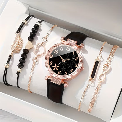 Rose Gold Diamond Accent Quartz Watch