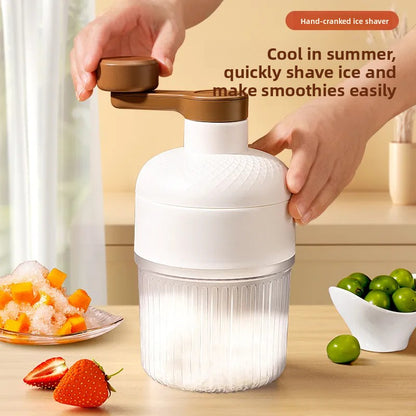 Manual Ice Crusher and Ice Cube Tray (No Electricity Required)
