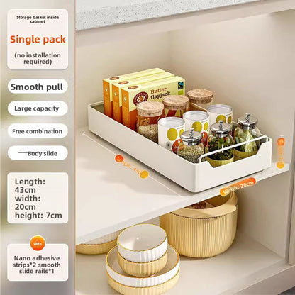 Pull-out Kitchen Cabinet Storage Drawer Organizer