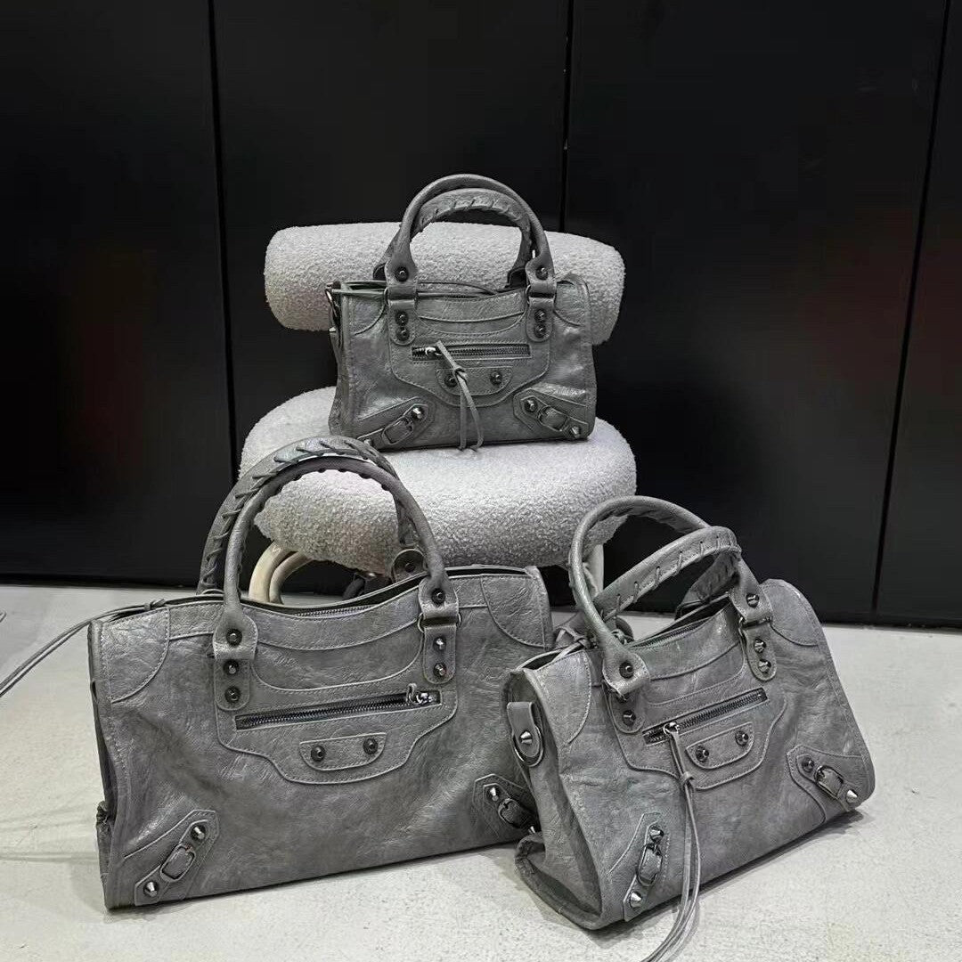 Studded Biker Shoulder Bag Large Capacity Pillow Bag
