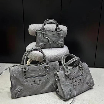 Studded Biker Shoulder Bag Large Capacity Pillow Bag