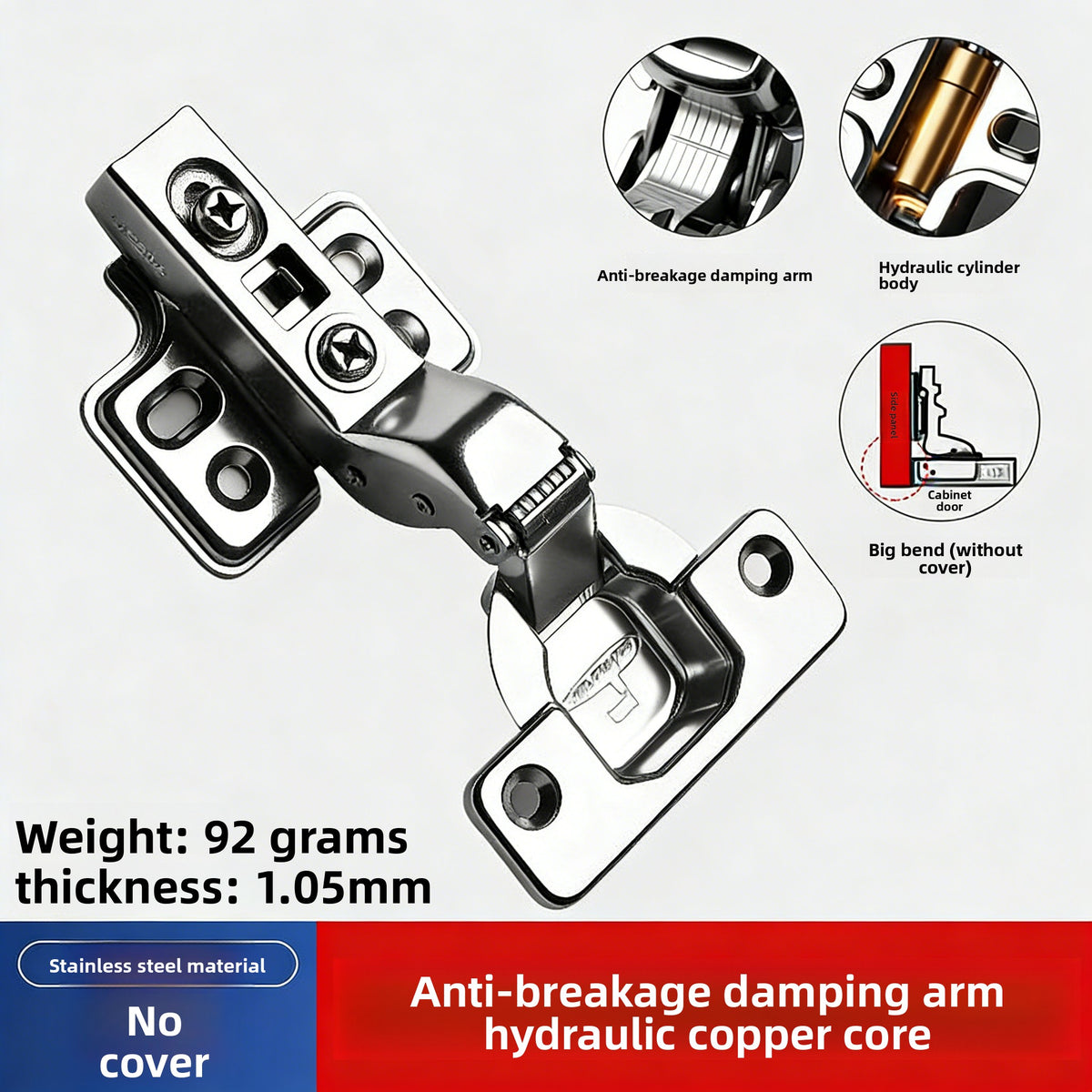 Stainless Steel Hydraulic Damping Cabinet Hinges