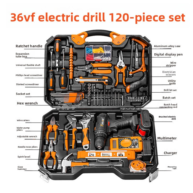 Electric drill set tool box