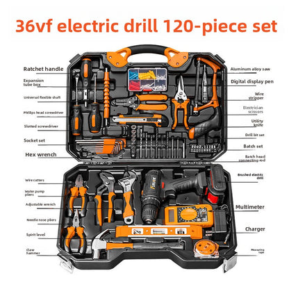 Electric drill set tool box