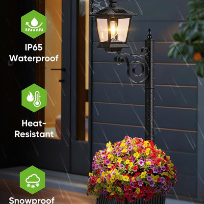 Solar Powered Flower Pot Floor Lamp