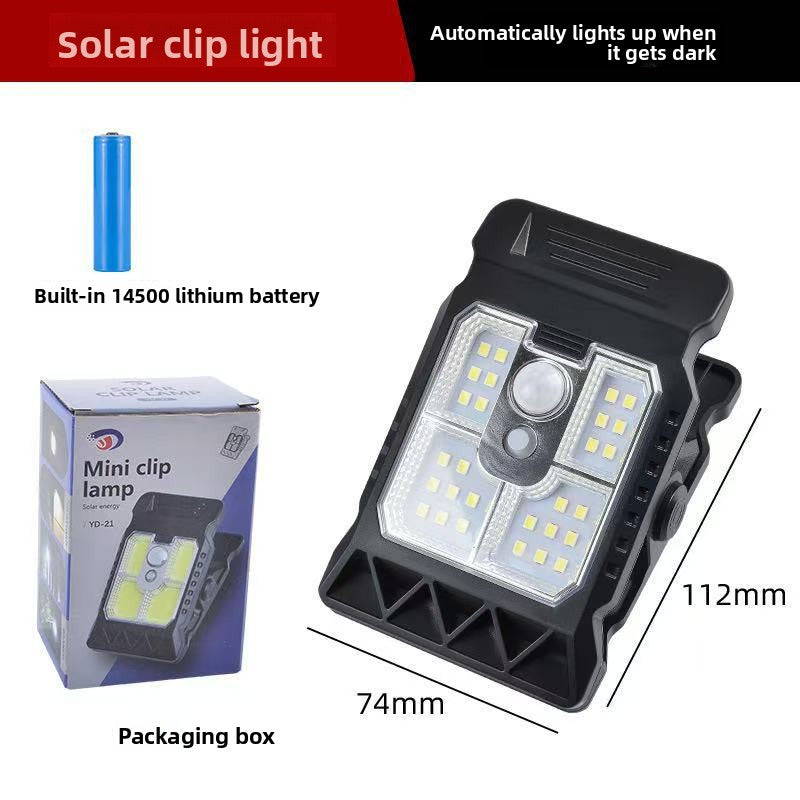 Solar Induction Clip Light for Outdoor Garden