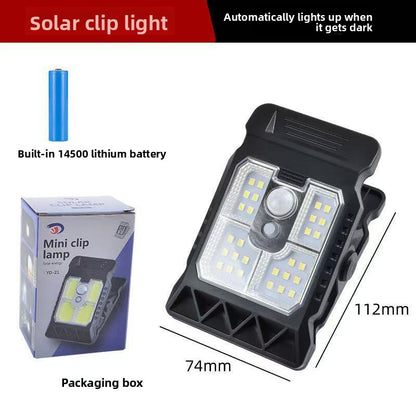Solar Induction Clip Light for Outdoor Garden