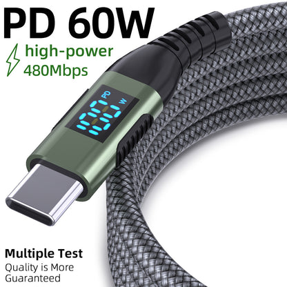 Digital Display Type-C Fast Charging Cable