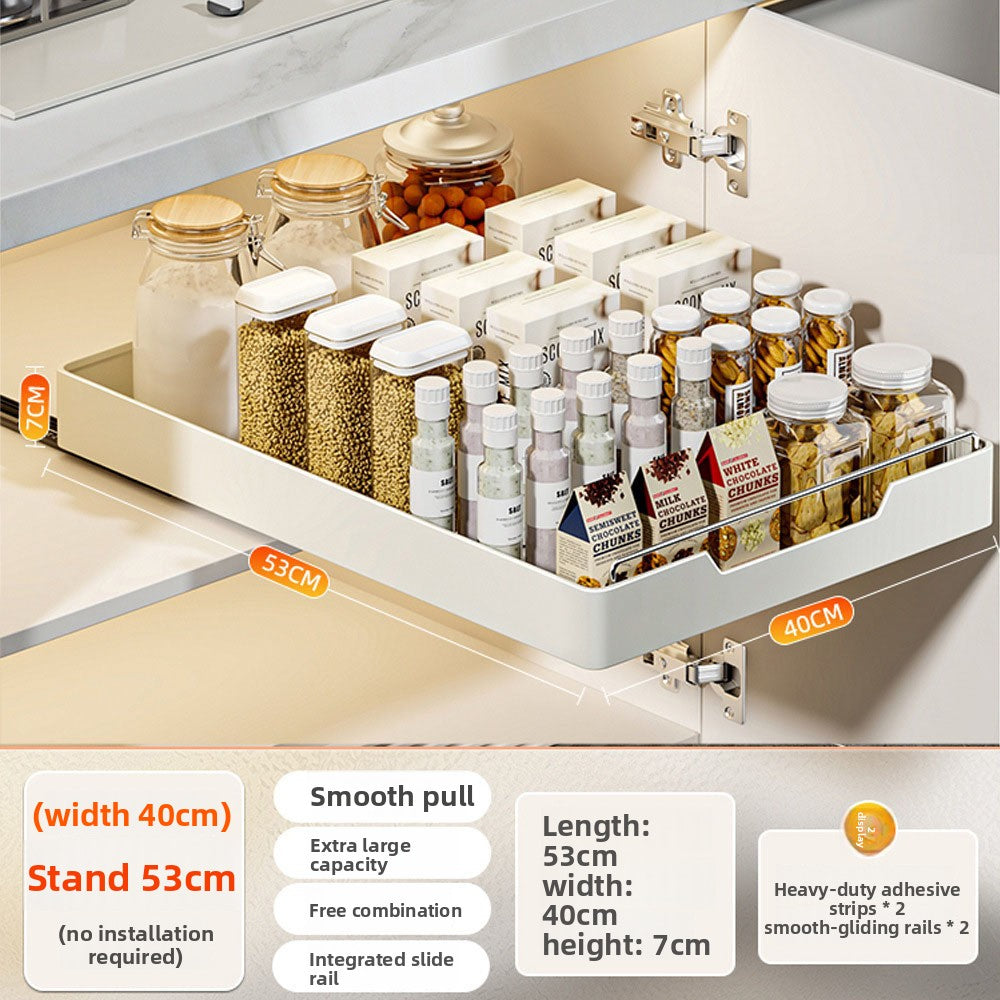 Pull-out Kitchen Cabinet Storage Drawer Organizer