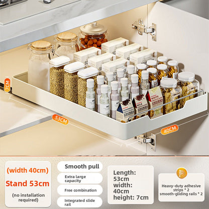 Pull-out Kitchen Cabinet Storage Drawer Organizer