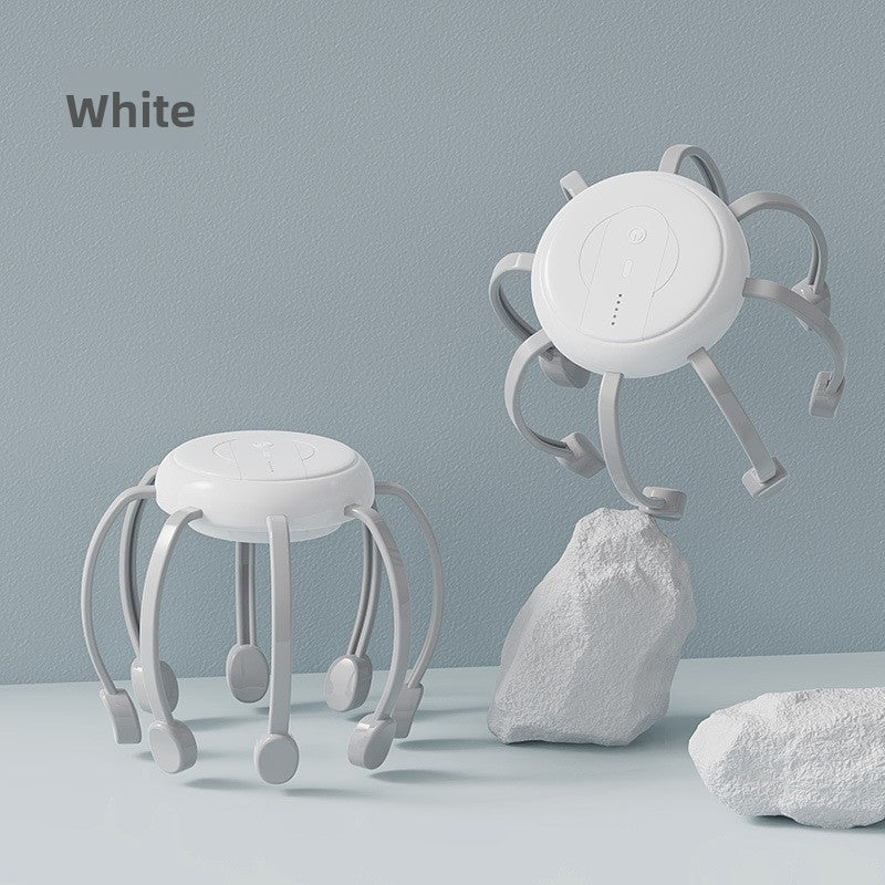 Octopus Head Massager with Vibration Therapy