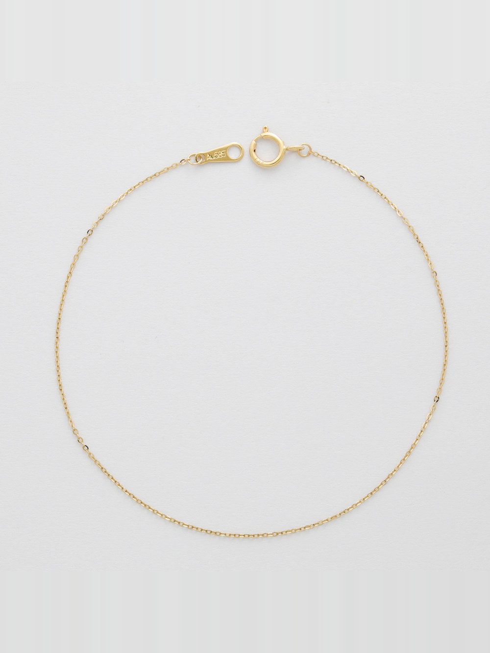 Mini 14K Gold O-Chain Bracelet for Women