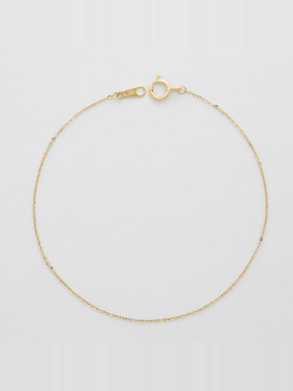 Mini 14K Gold O-Chain Bracelet for Women