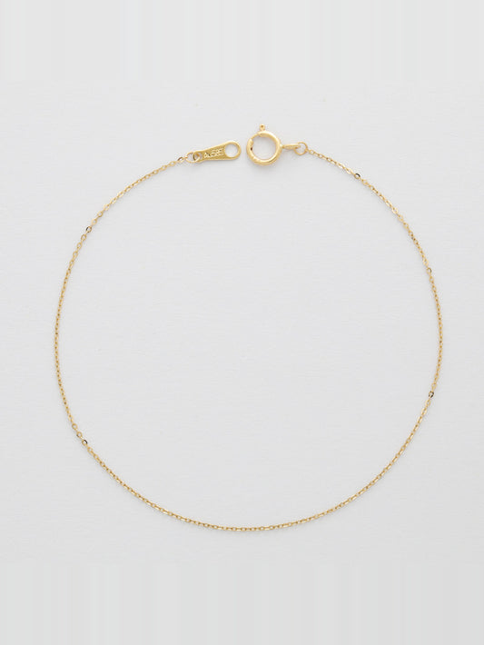 Mini 14K Gold O-Chain Bracelet for Women