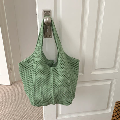 Vintage Crochet Woven Shoulder Bag
