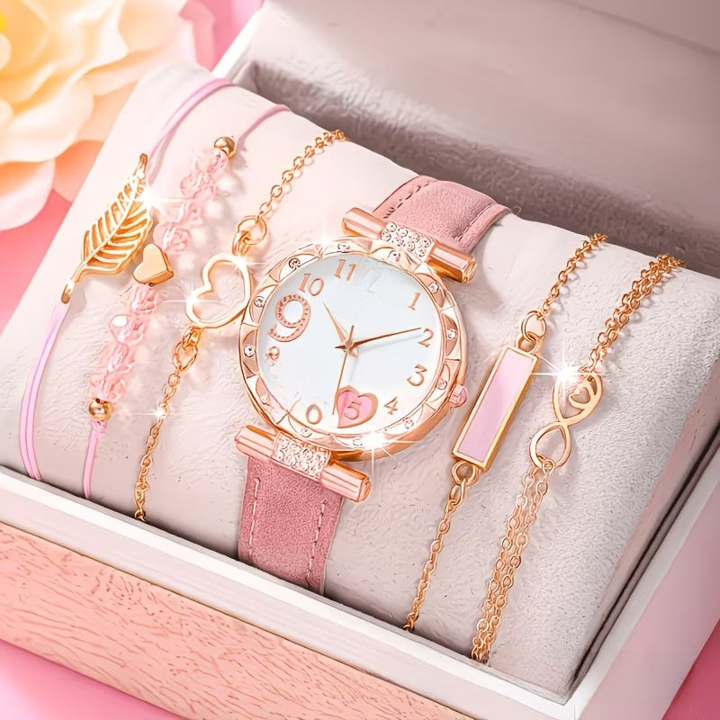 Rose Gold Diamond Accent Quartz Watch