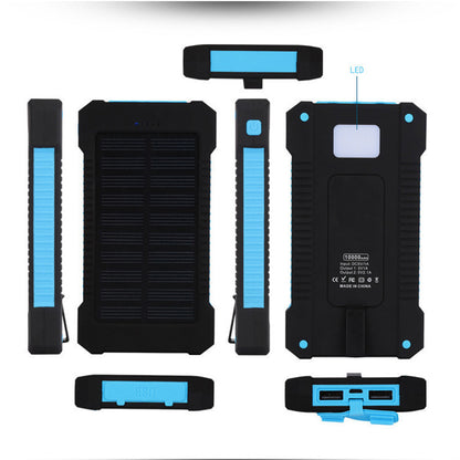 Solar Charger Power Bank with Compass and Carabiner