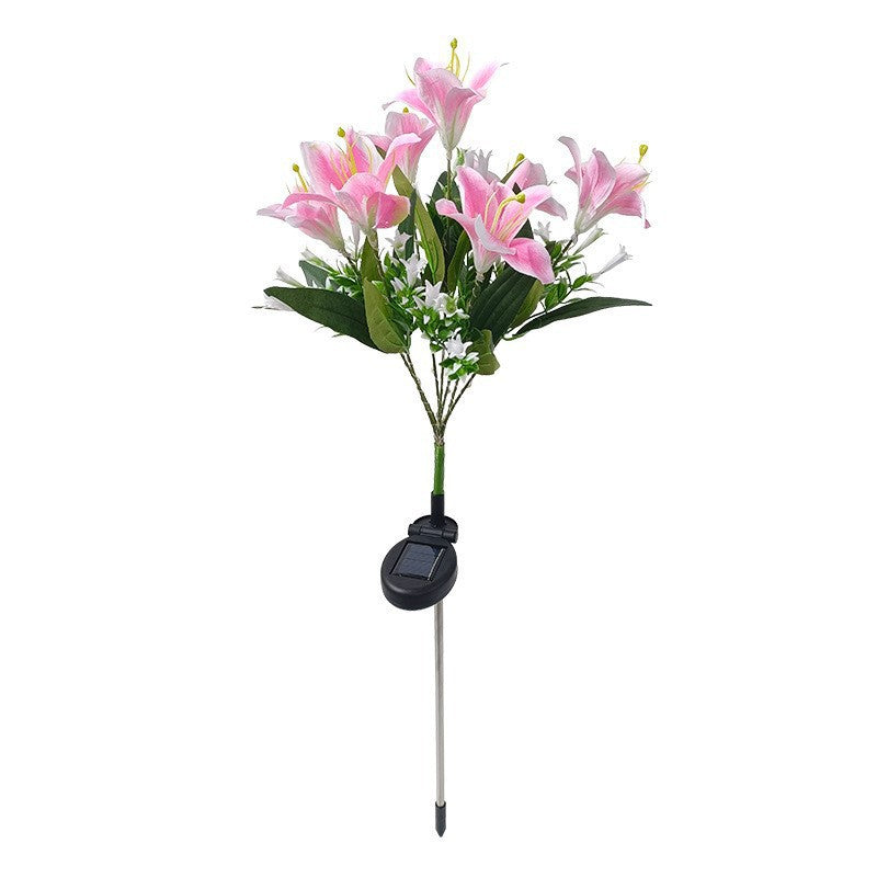 Solar Powered LED Lily Flower Garden Lights