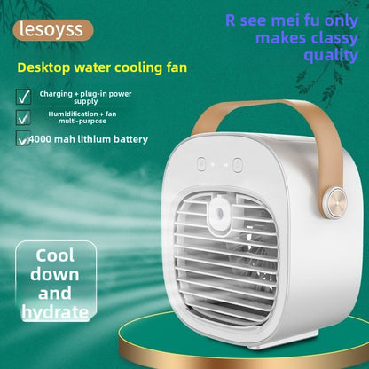 Rechargeable Handheld Humidifier Fan with USB