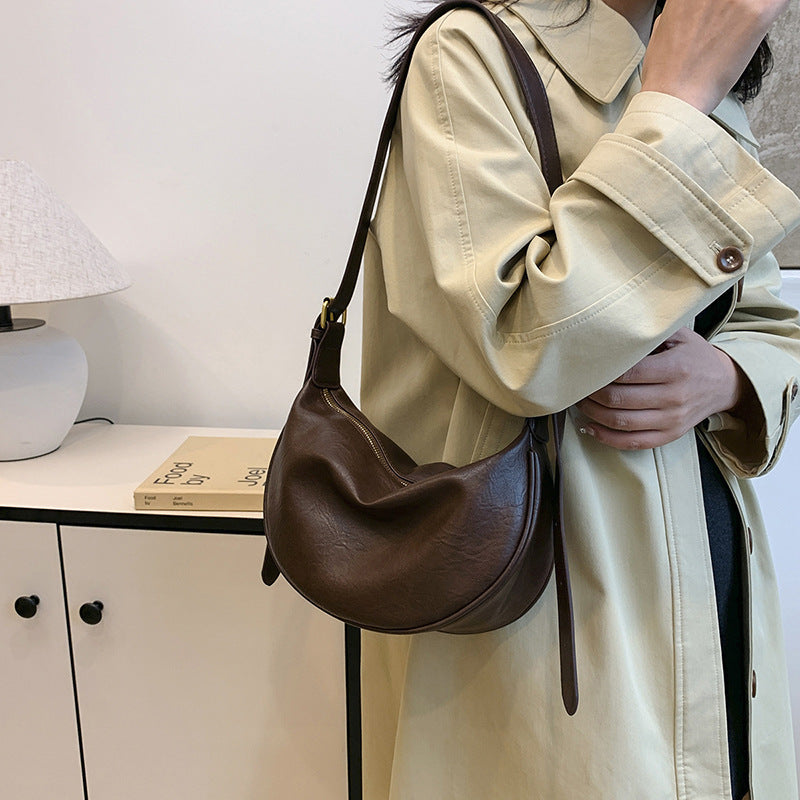 Retro Soft Leather Crossbody Bag