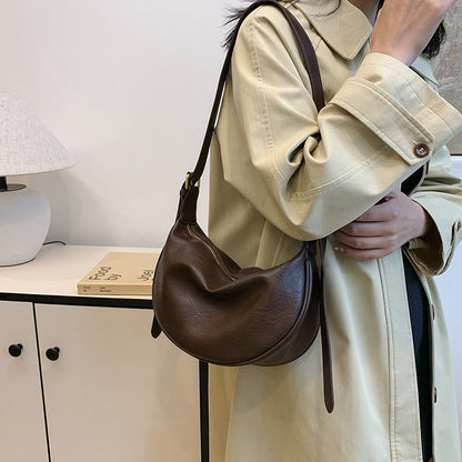 Retro Soft Leather Crossbody Bag