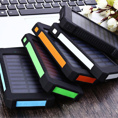 Solar Charger Power Bank with Compass and Carabiner