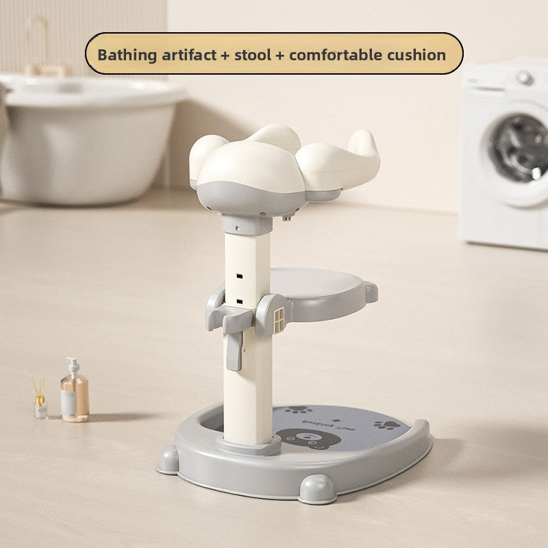 Adjustable Height Baby Standing Bath Tub