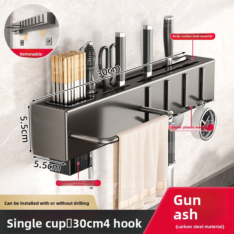 Wall Mounted Kitchen Knife and Utensil Holder