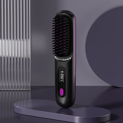 Portable straightening and curling comb