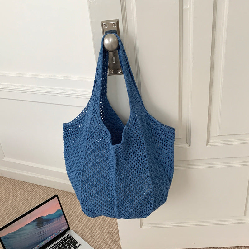 Vintage Crochet Woven Shoulder Bag