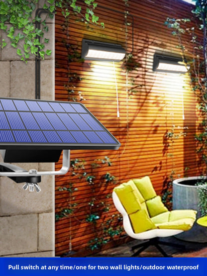 Solar Powered Outdoor Wall Light with Remote Control