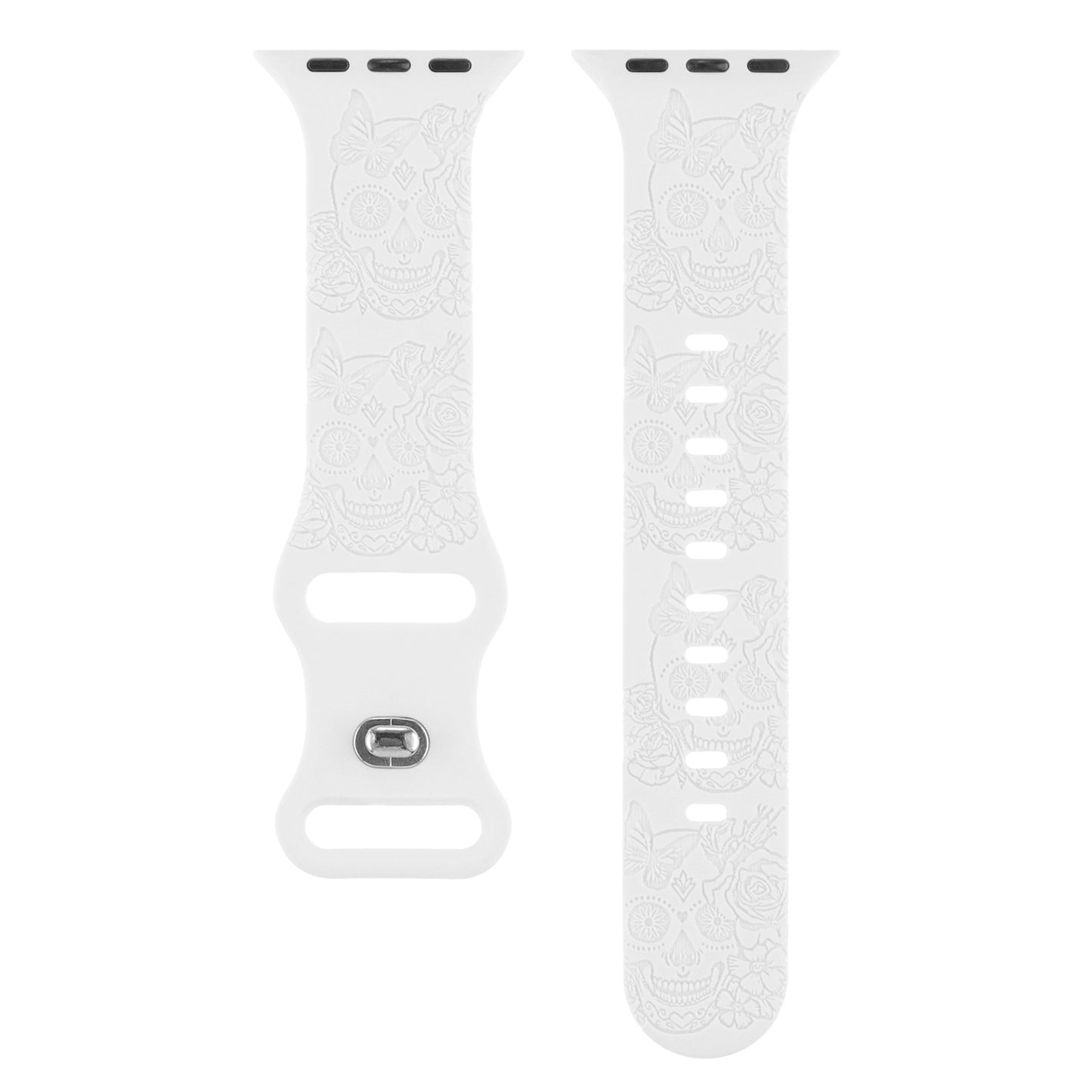 Silicone Strap for Apple Watch with Skull Design