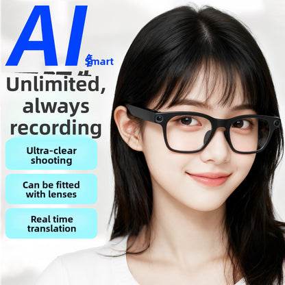 Smart Glasses with AI Assistant Bluetooth Camera