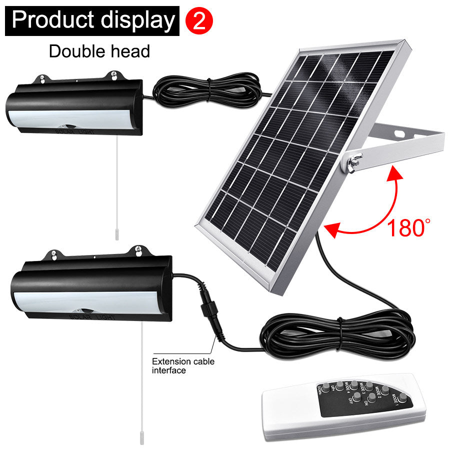 Solar Powered Outdoor Wall Light with Remote Control