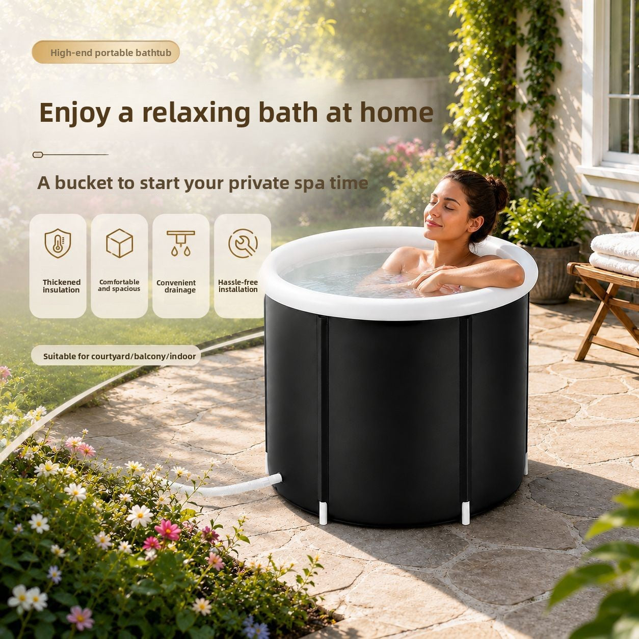Foldable Portable Bath Tub