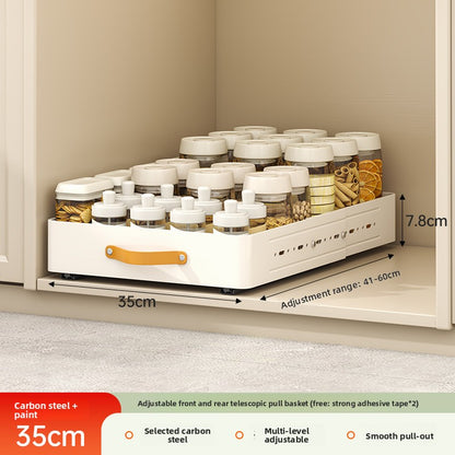 Pull-out Kitchen Cabinet Storage Drawer Organizer