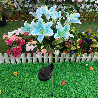 Solar Powered LED Lily Flower Garden Lights