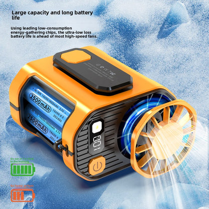 Portable Wearable Clip-On Fan with Flashlight