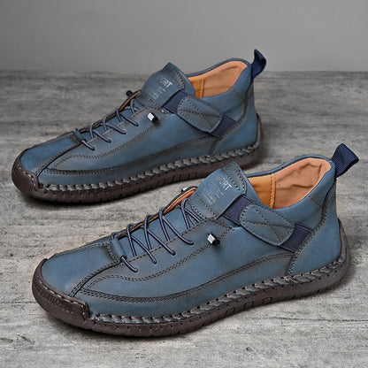 Mens Leather Mid Top Casual Boots