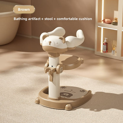 Adjustable Height Baby Standing Bath Tub